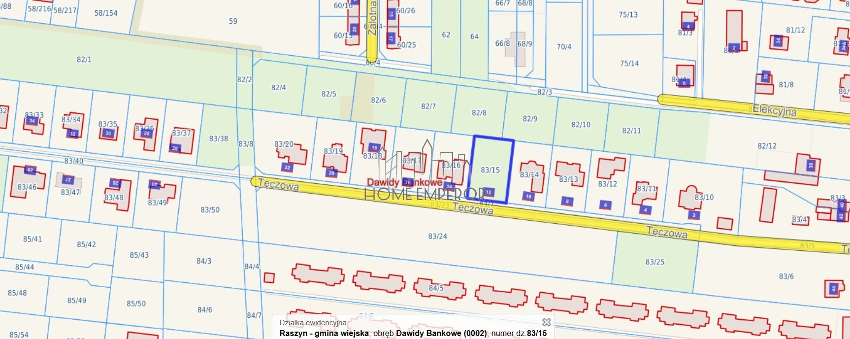 Działka budowlana na sprzedaż Dawidy Bankowe, Tęczowa  1 000m2 Foto 2