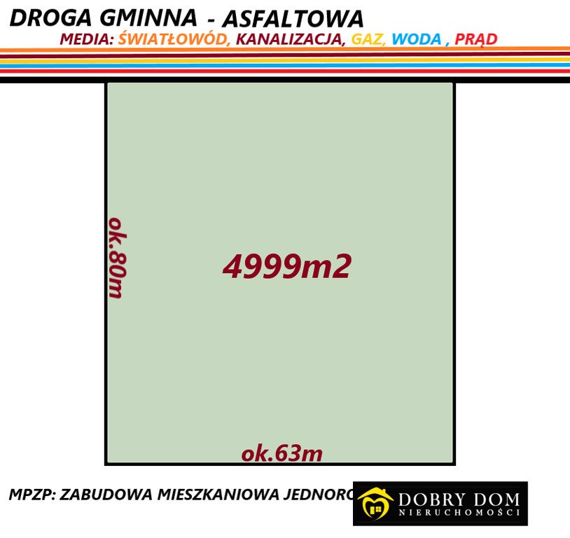 Na sprzedaż przestronna działka 4999 m² z MPZP i mediami Białystok, Jaroszówka  4 999m2 Foto 1