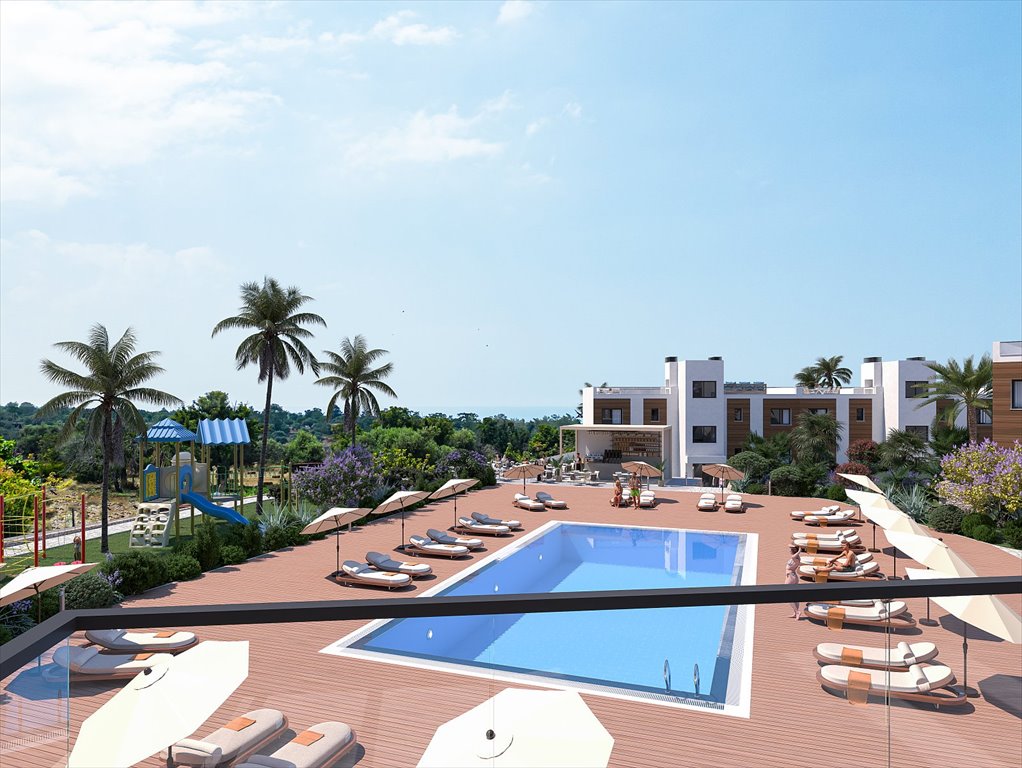 Widok na góry i morze, apartament 2 pok. w Girne Cypr, Karaağaç, Karaağaç, Girne, Cypr Północny  196m2 Foto 1