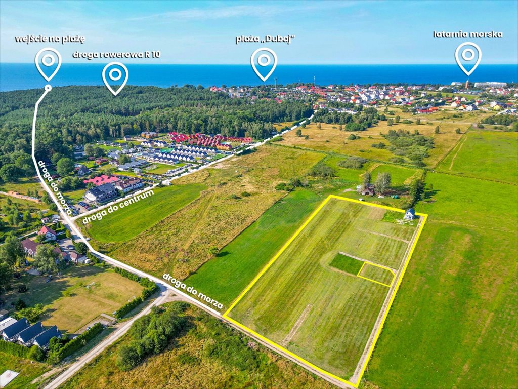 Działka nad morzem z mediami, raty od 95 tys. zł Jarosławiec, Jarosławiec, Za Lasem  350m2 Foto 1
