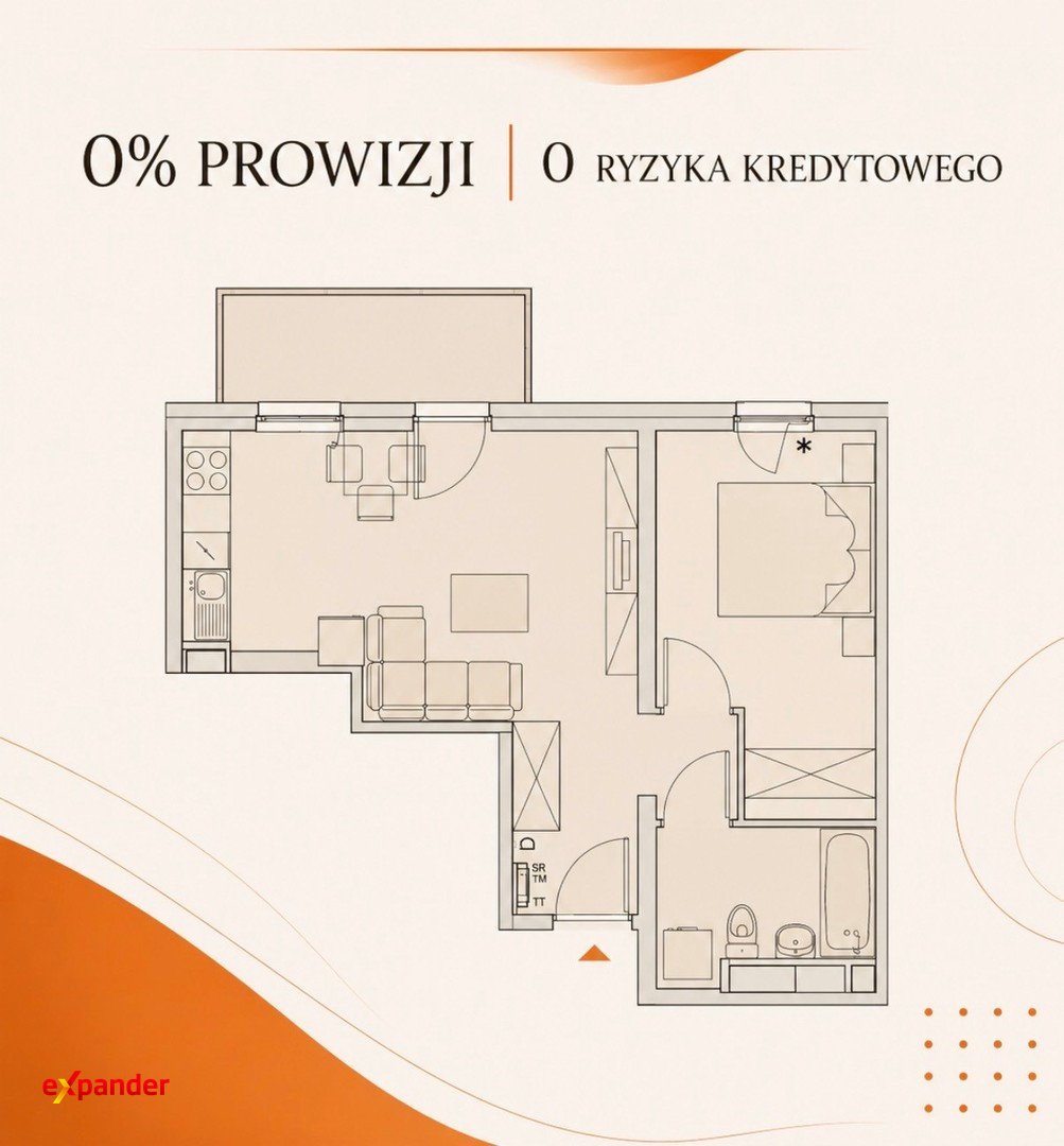 Nowoczesne 2-pokojowe mieszkanie z balkonem, gotowe do odbioru Wrocław, Braterska  40m2 Foto 1