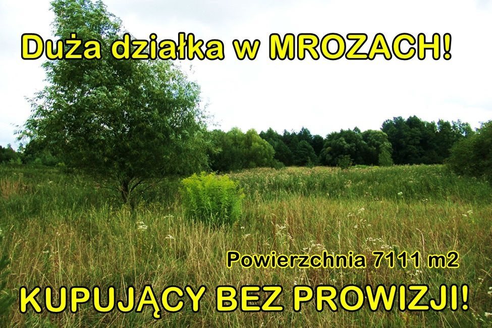 Działka inna na sprzedaż Mrozy Wielkie 7 111m2 Foto 1 Działka inna na sprzedaż Mrozy Wielkie 7 111m2 Foto 1