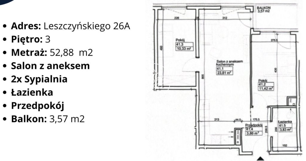 Mieszkanie trzypokojowe na sprzedaż Bydgoszcz, Stanisława Leszczyńskiego  53m2 Foto 11