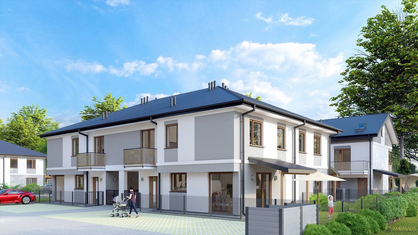 Nowoczesny segment z ogrodem i strychem w Porosłach Porosły  98m2 Foto 1