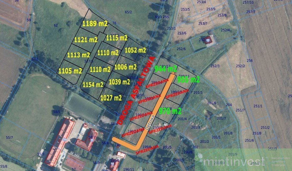 Działka budowlana 1105 m² z mediami i warunkami zabudowy Dębice  1 105m2 Foto 1