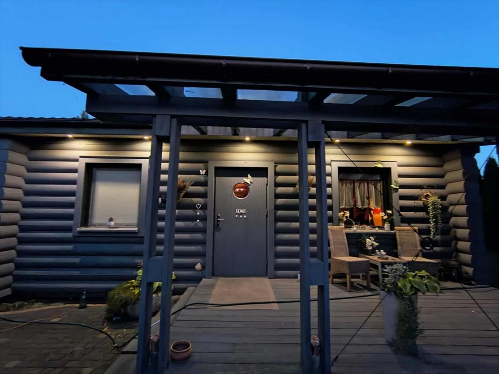 Urokliwy domek z bala 56 m2 z tarasem - zapraszam Zduńska Wola  56m2 Foto 1