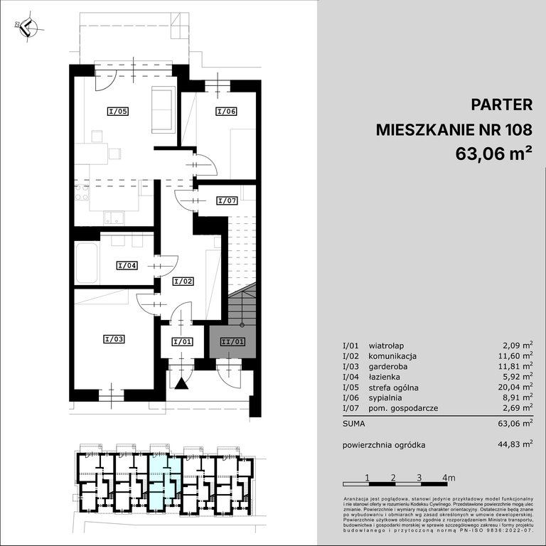3-pokojowe mieszkanie z ogródkiem 45 m² w Rzeszowie polecam! Rzeszów, Zawiszy Czarnego  63m2 Foto 1