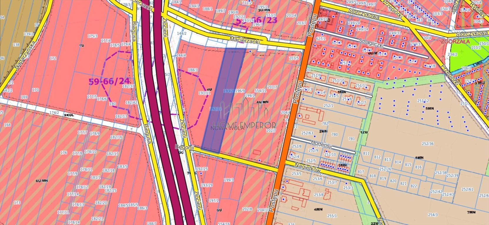 Działka przemysłowo-handlowa na sprzedaż Nowa Wola, Begonii  10 800m2 Foto 1