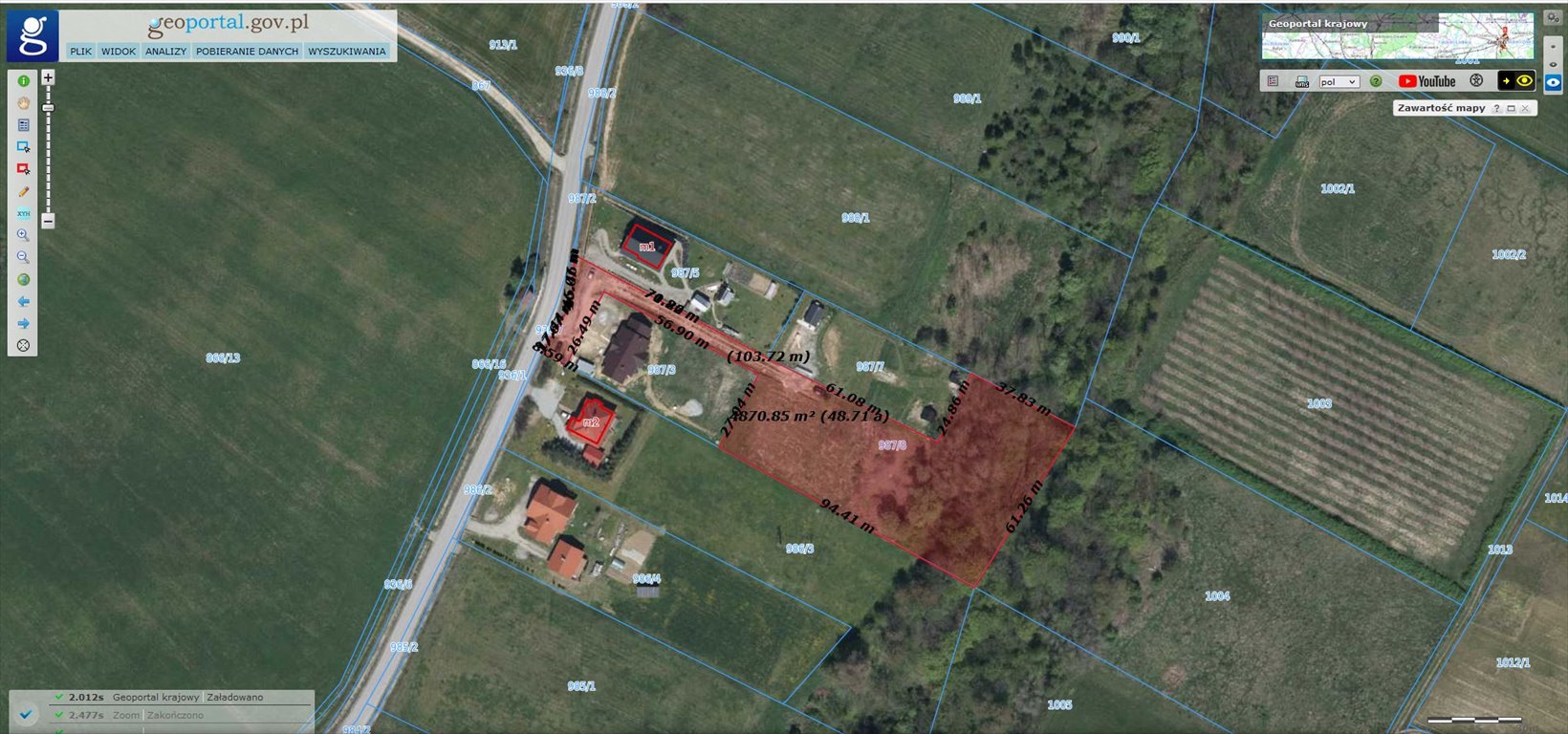 Działka 48 arów z częścią budowlaną i strefą ekologiczną Bystra  4 877m2 Foto 1