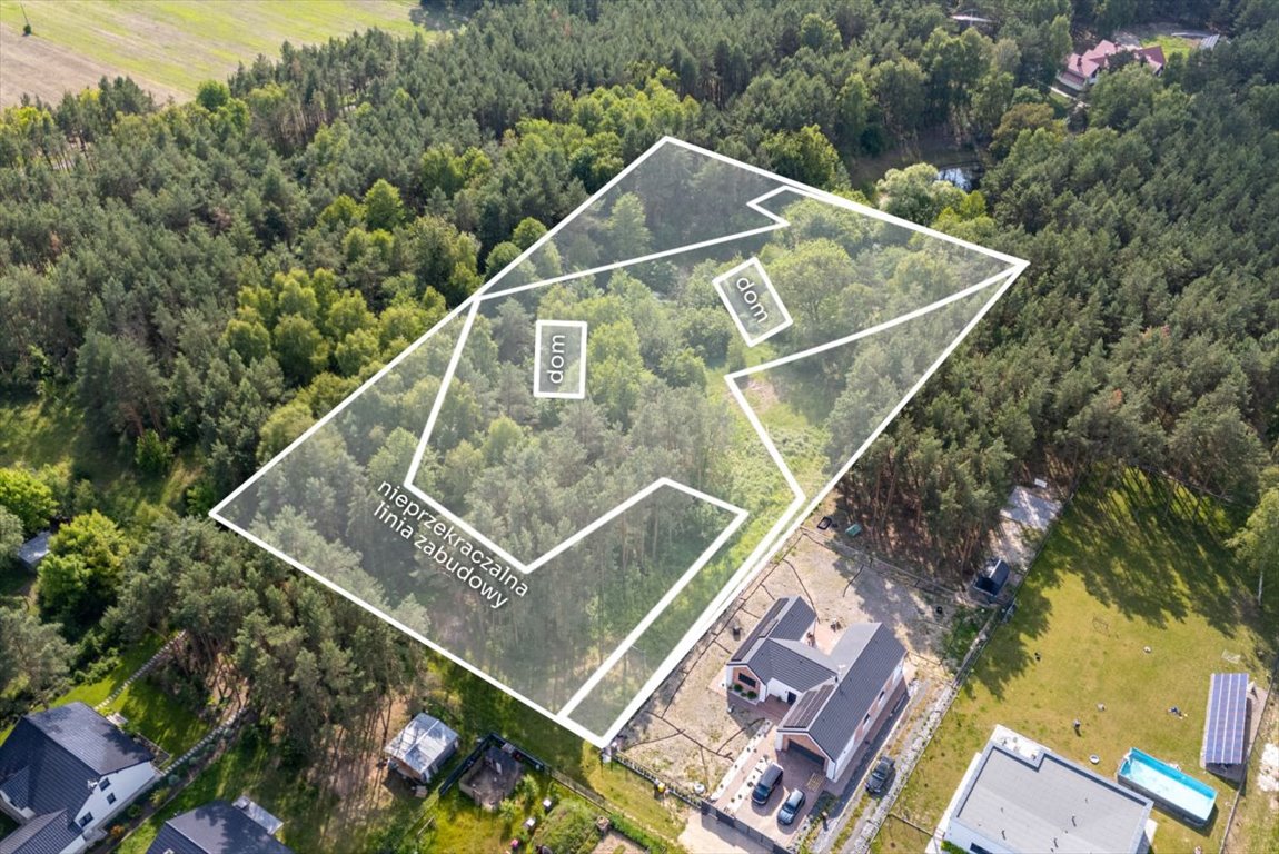 Działka budowlana 9193 m² w Łążynie, cicha okolica Łążyn  9 193m2 Foto 1