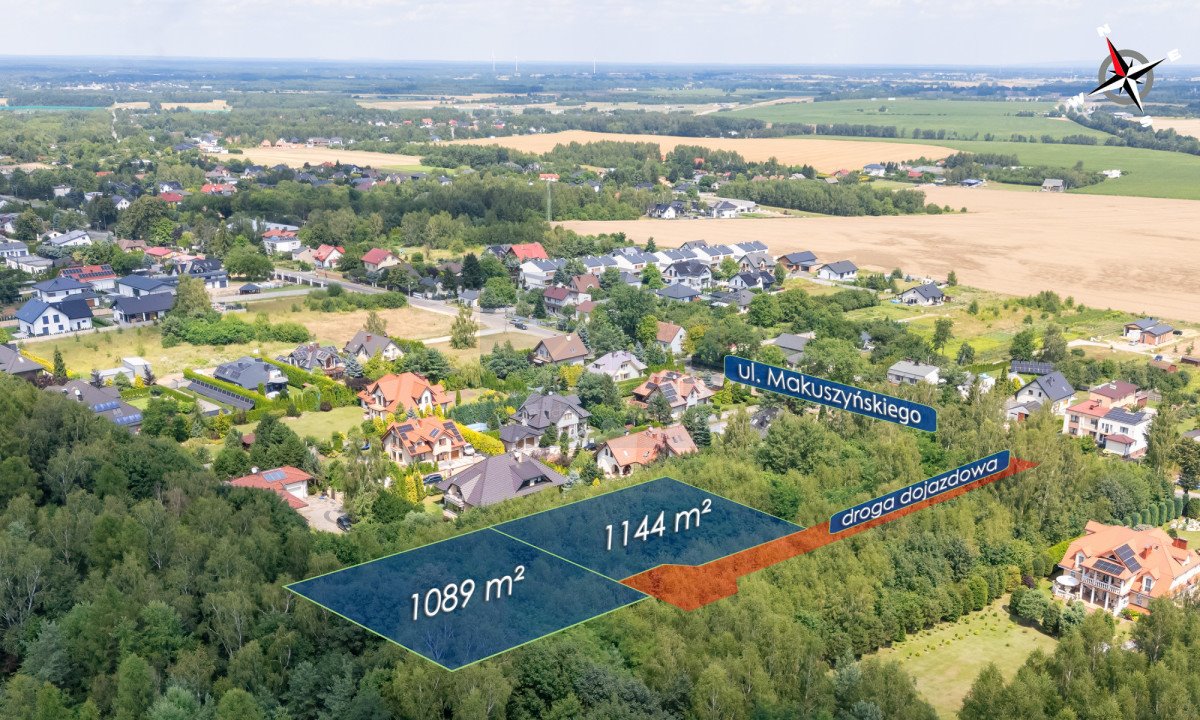 Działka 1089 m² z mediami, szybki dojazd do A1 Częstochowa, Północ, Kornela Makuszyńskiego  1 089m2 Foto 1