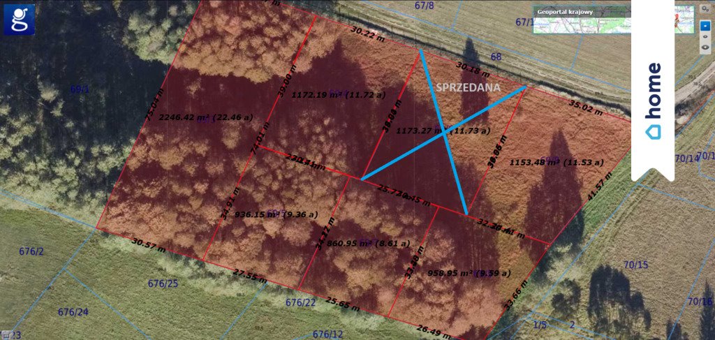 Działka z warunkami zabudowy w Nowe Smolno (spokojna okolica) Nowe Smolno  1 000m2 Foto 1