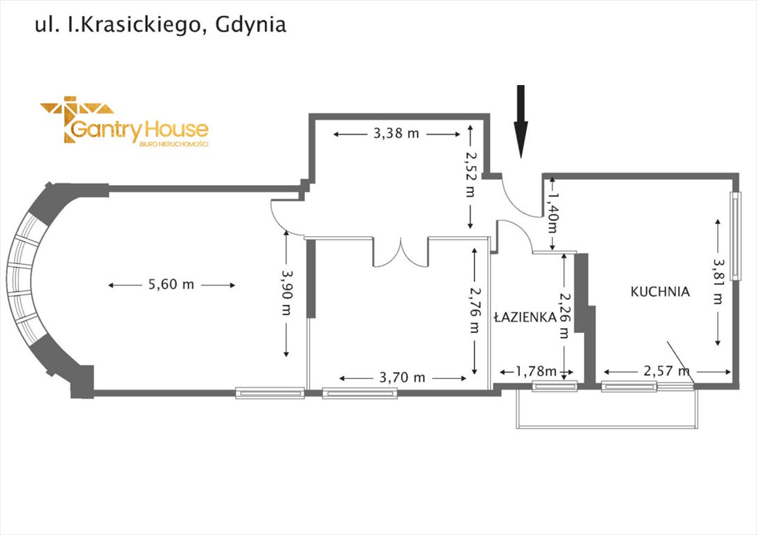 Lokal użytkowy na wynajem Gdynia, Śródmieście, Ignacego Krasickiego  58m2 Foto 9