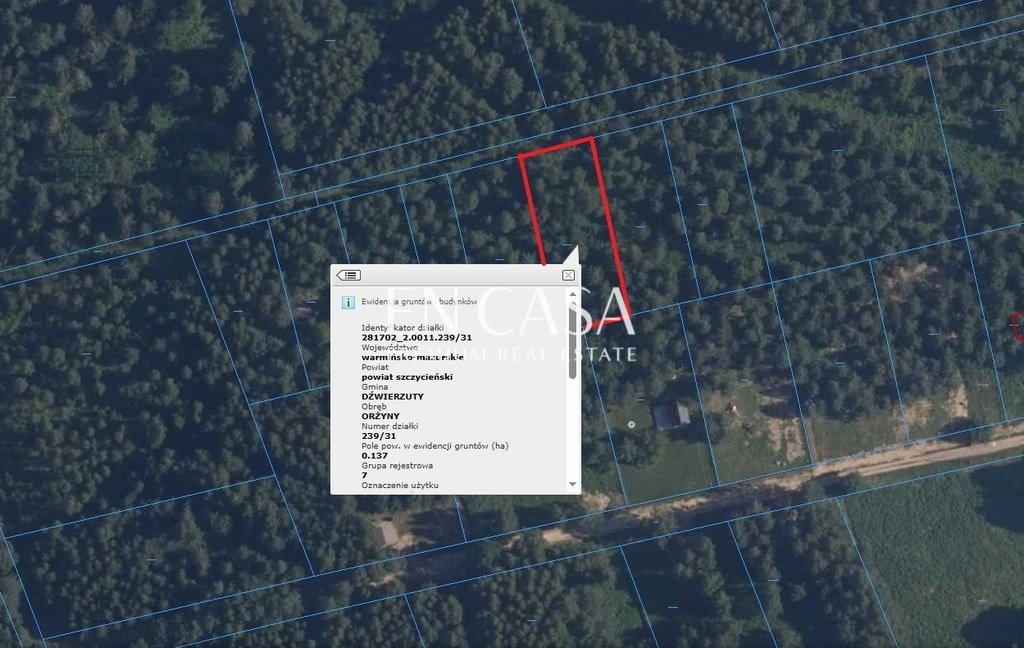 Działka budowlana na sprzedaż Orzyny  1 370m2 Foto 4
