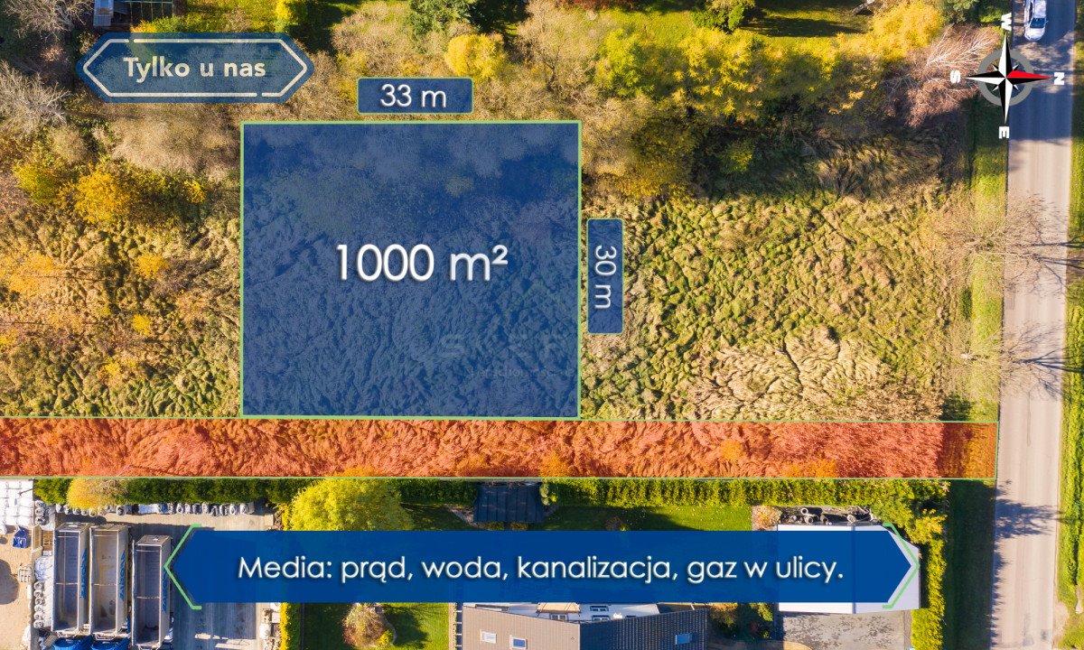 Działka budowlana na sprzedaż Łojki, Długa  1 000m2 Foto 2