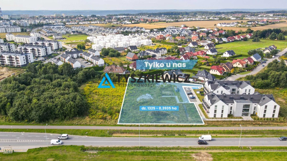 Działka inwestycyjna z pozwoleniem na budowę, 3935 m2 Gdynia, Pogórze, Tadeusza Różewicza  3 935m2 Foto 1