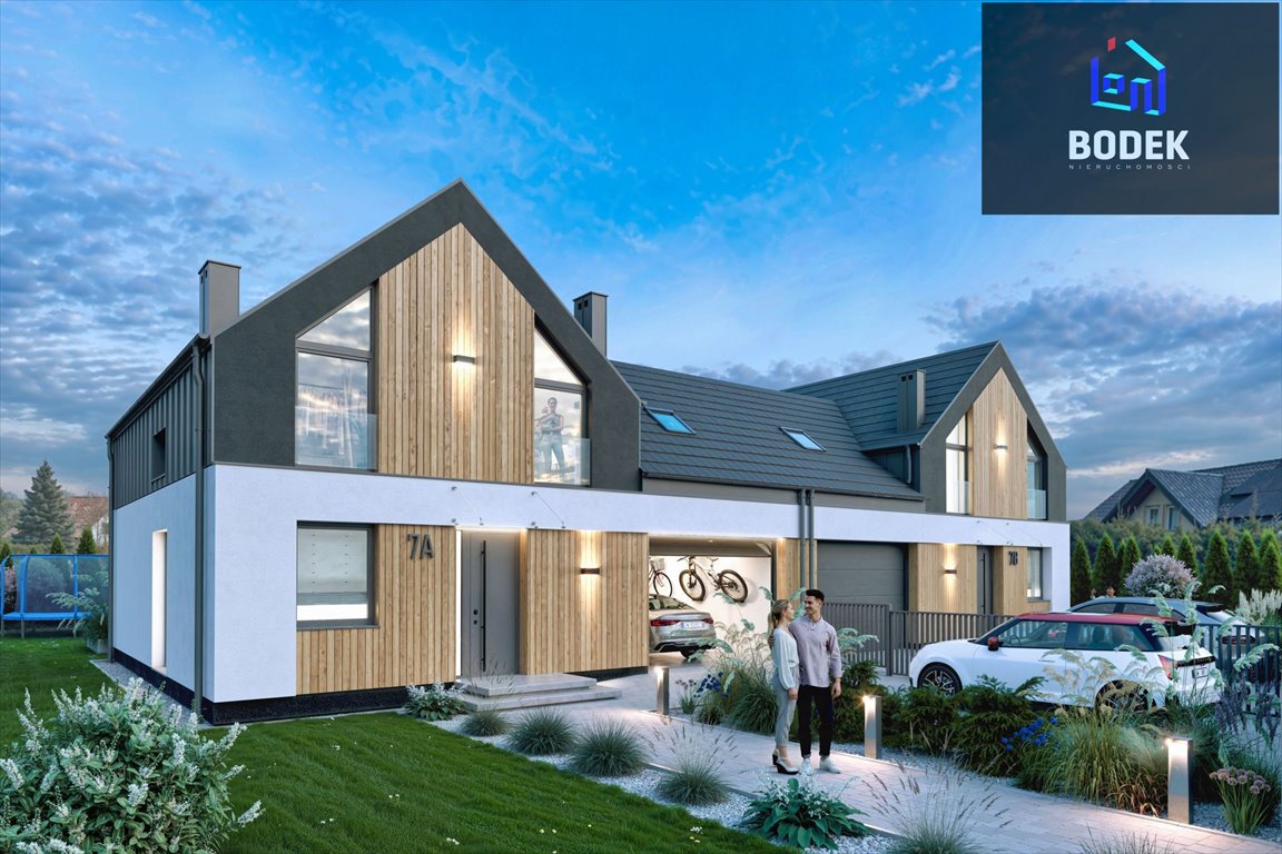 Nowoczesny dom bliźniak z garażem, 152 m2, Nadolice Wielkie Nadolice Wielkie, Nadolice Wielkie, Jaworowa 7  152m2 Foto 1