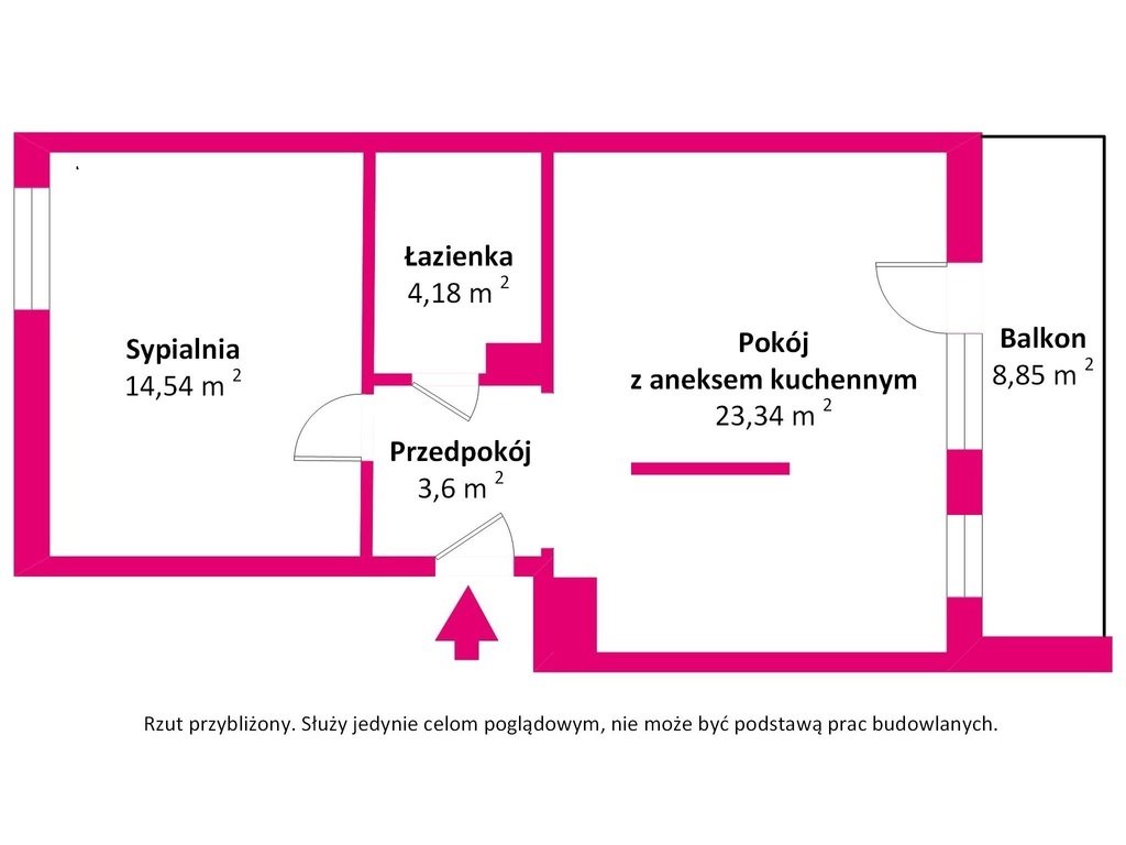 Mieszkanie dwupokojowe na sprzedaż Lublin, Wrotków, Henryka Wolińskiego  46m2 Foto 5