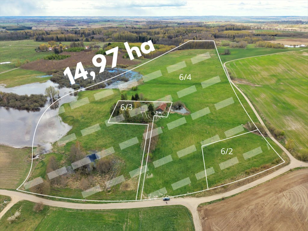 Duża działka 14,97 ha z jeziorem, rekreacją i prywatnością Babieniec  149 700m2 Foto 1