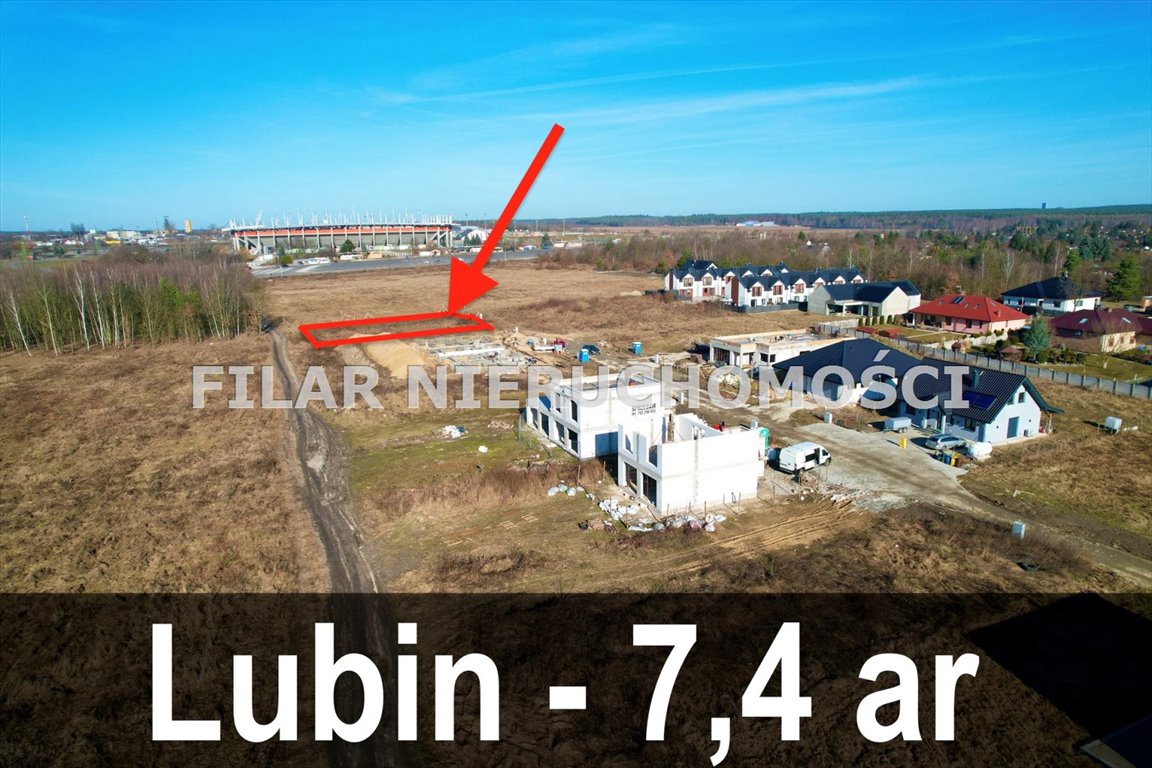 Działka budowlana 737 m² w Lubinie, media w trakcie Lubin  737m2 Foto 1