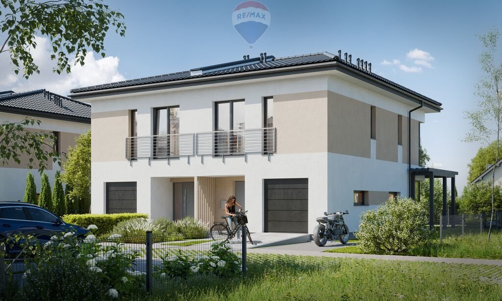 Nowoczesny dom bliźniak 131 m² z ogrodem i garażem Łazy, Łączności  131m2 Foto 1