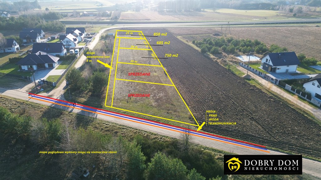 Działka z warunkami zabudowy i mediami, szybki dojazd Krynice  685m2 Foto 1