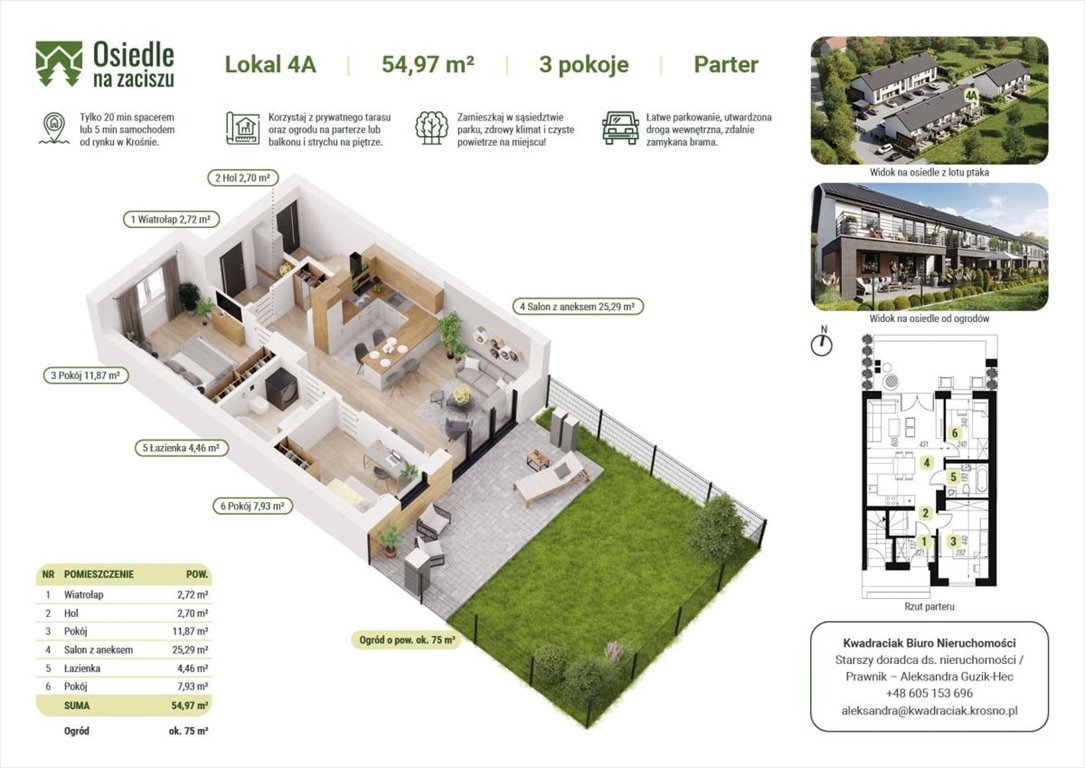 Mieszkanie trzypokojowe na sprzedaż Krosno, Powstańców Śląskich  55m2 Foto 6