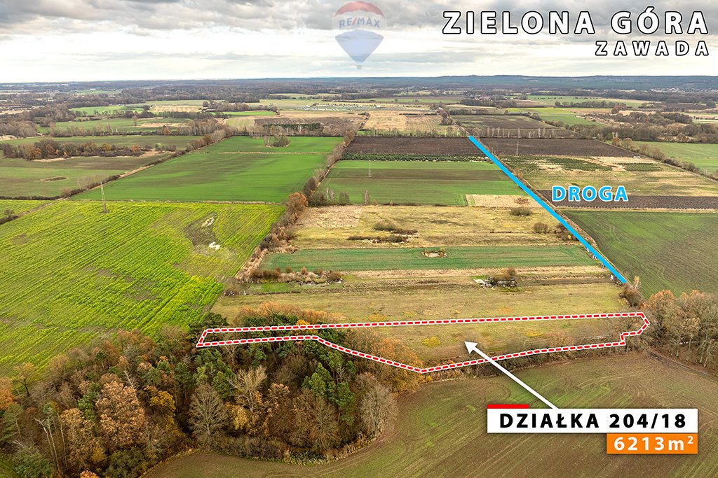 Działka rolna na sprzedaż Zielona Góra, Zawada  6 213m2 Foto 4