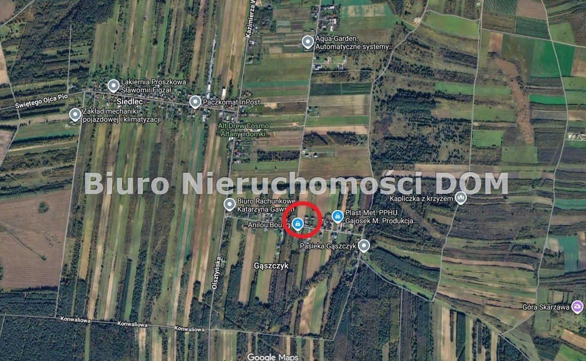 Działka budowlana 916 m² pod dom w Gąszczyku, media w drodze Gąszczyk  916m2 Foto 1