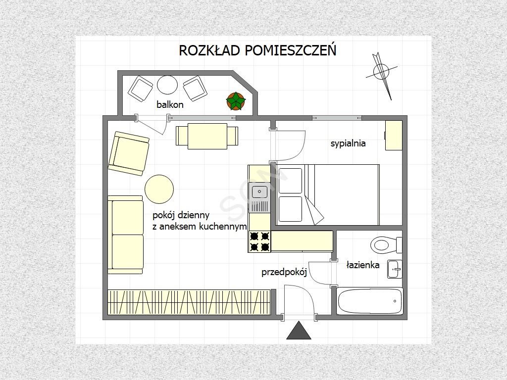 Mieszkanie dwupokojowe na sprzedaż Łódź, Łódź-Górna, Kurczaki  32m2 Foto 6