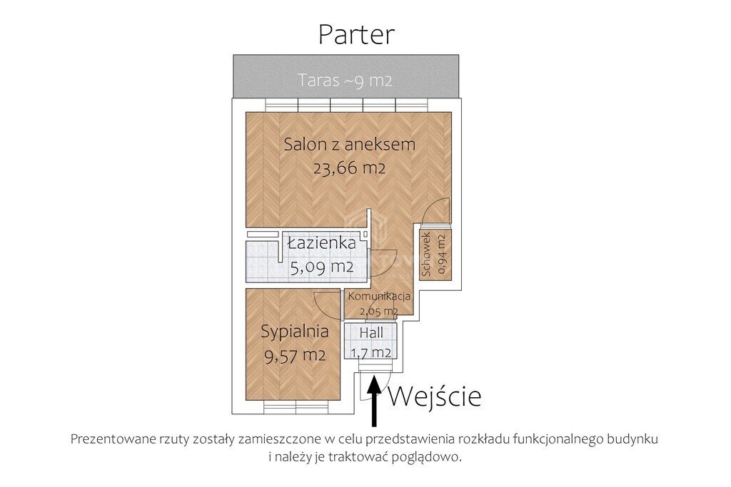 Mieszkanie dwupokojowe na sprzedaż Łeba, Władysława Grabskiego  43m2 Foto 16