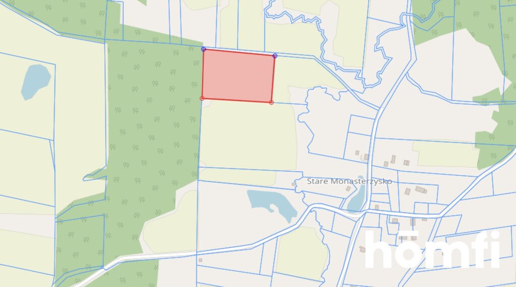 Działka rolna 2,43 ha z lasem, spokój i potencjał Stare Monasterzysko  24 300m2 Foto 1