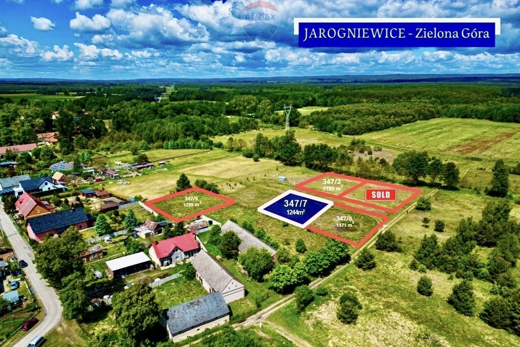 Działka budowlana w Jarogniewicach z decyzją o warunkach zabudowy Zielona Góra, Jarogniewice  1 244m2 Foto 1