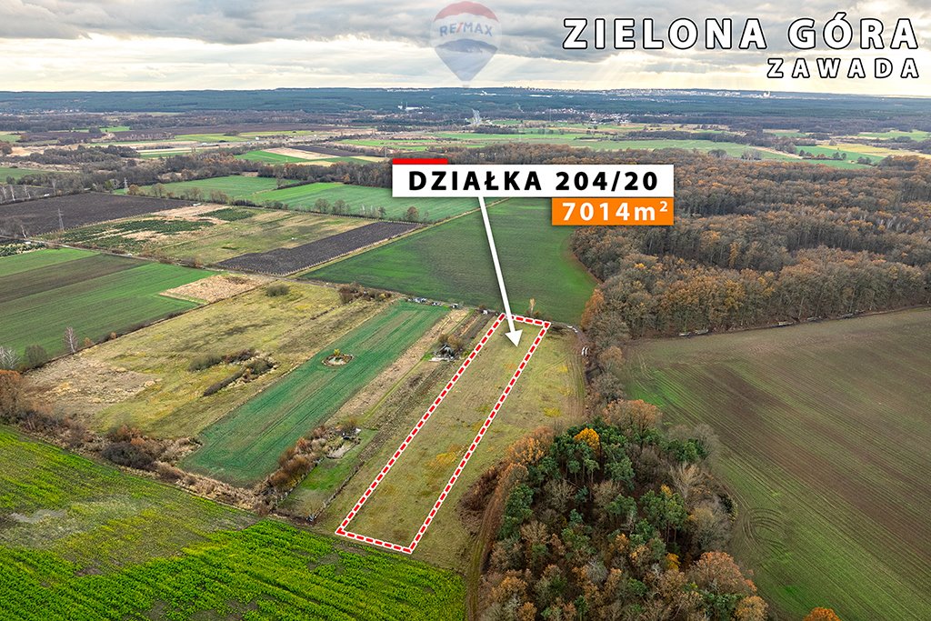 Działka rolna na sprzedaż Zielona Góra, Zawada  7 014m2 Foto 11