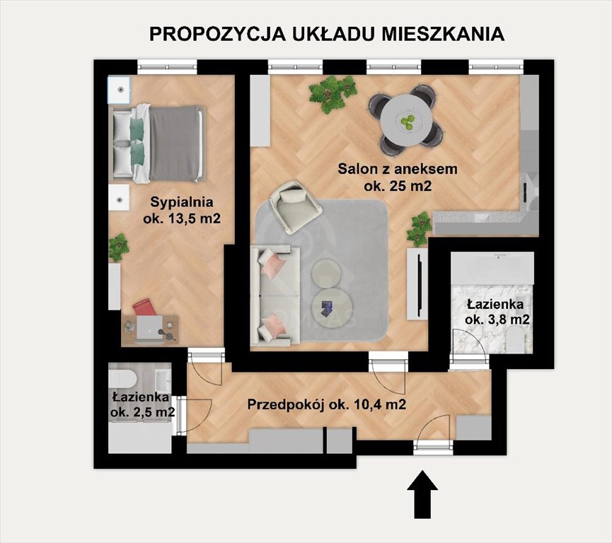 Mieszkanie dwupokojowe na sprzedaż Wrocław, Wrocław-Krzyki, Wrocław-Krzyki, Stanisława Więckowskiego  55m2 Foto 13