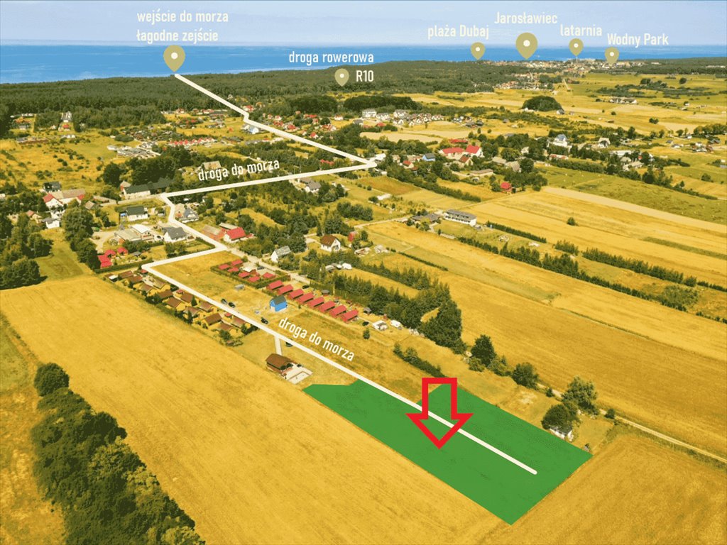 Sprzedam działkę nad morzem 421 m² z mediami, inwestycja lub dom Rusinowo, Rusinowo, Rolników  421m2 Foto 1
