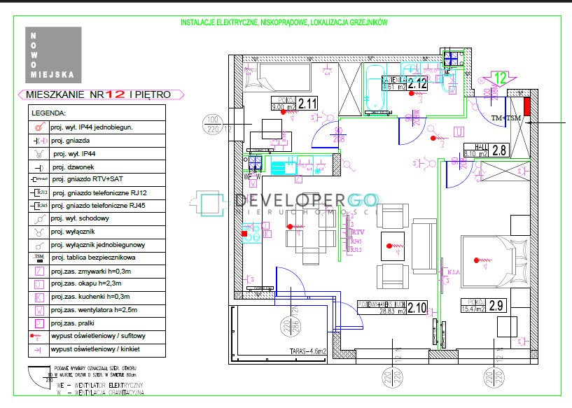 Mieszkanie trzypokojowe na sprzedaż Suwałki, Krzysztofa Eugeniusza Pendereckiego  66m2 Foto 6