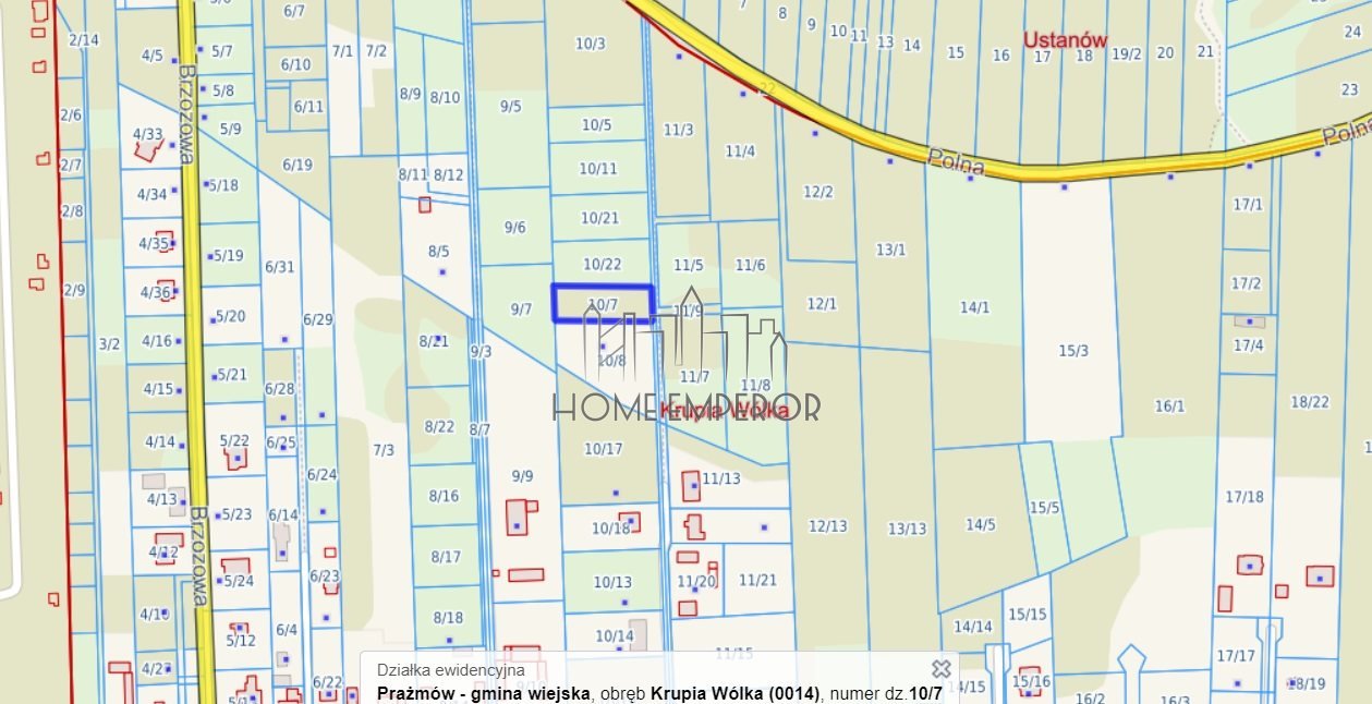 Działka rekreacyjna na sprzedaż Krupia Wólka, Słoneczna  1 100m2 Foto 2