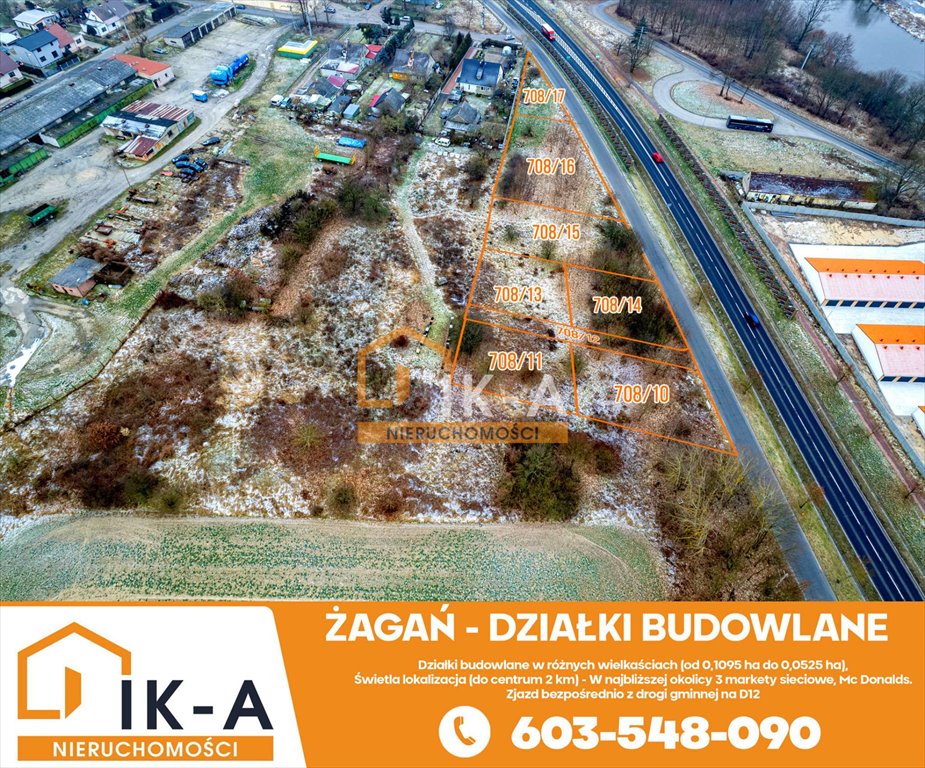 Działka budowlana na sprzedaż Żagań, Żagań, Piłsudskiego  525m2 Foto 10