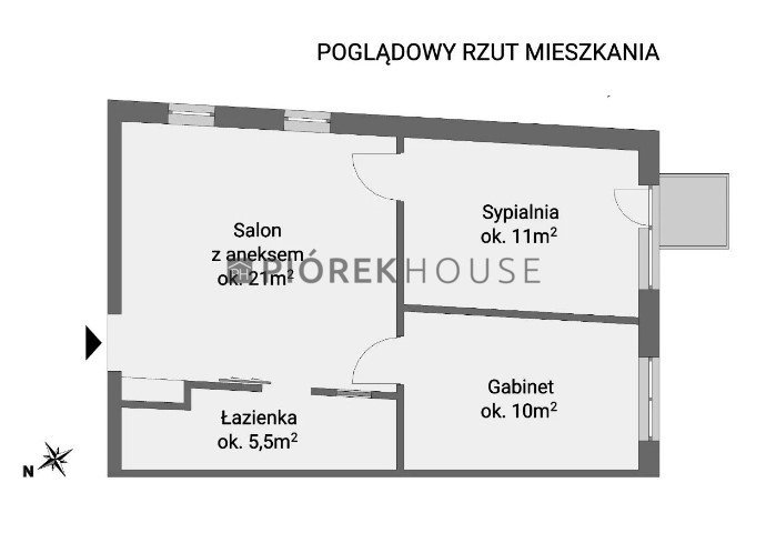 Mieszkanie trzypokojowe na sprzedaż Warszawa, Mokotów, Gotarda  48m2 Foto 9