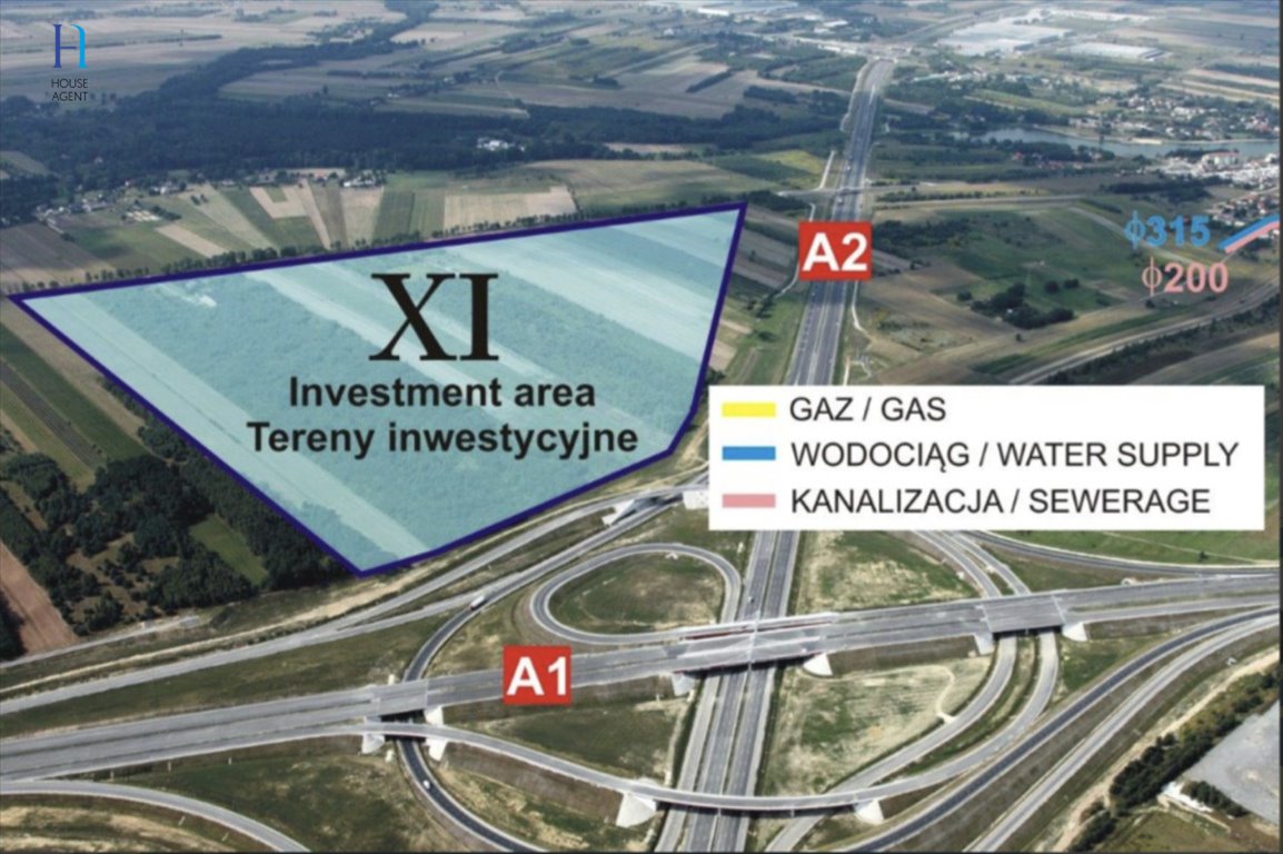 Inwestycyjne działki 41,5 ha w Strykowie z MPZP Stryków  415 807m2 Foto 1