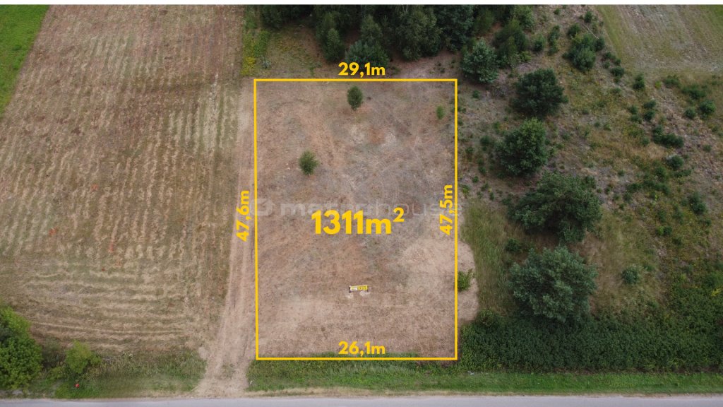 Malownicza działka 1310 m² pod dom w Pobyłkowie Małym Pobyłkowo Małe  1 311m2 Foto 1