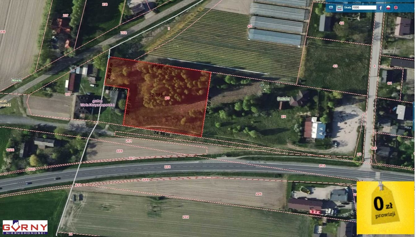 Na sprzedaż działka 5300 m² pod dom lub biznes w Mzurki-Budków Mzurki, Budków  5 300m2 Foto 1