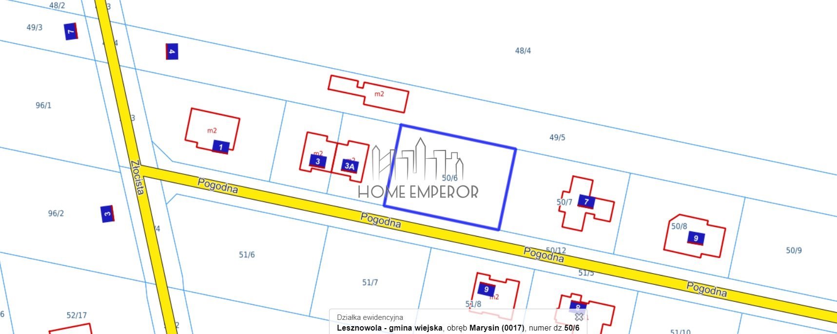 Działka budowlana na sprzedaż Marysin  1 000m2 Foto 2