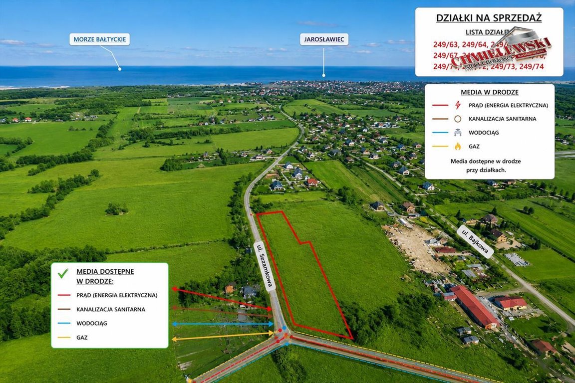 Polecam inwestycyjną działkę nad morzem 6518 m² w Rusinowie Rusinowo, Sezamkowa  6 518m2 Foto 1