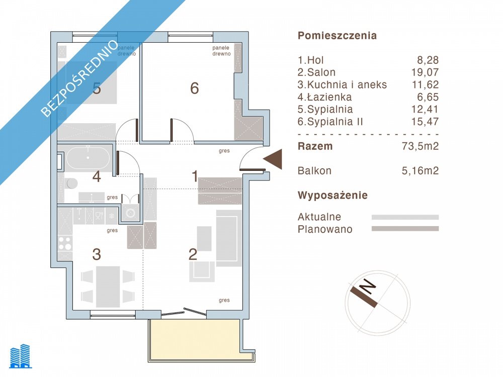 Mieszkanie trzypokojowe na sprzedaż Konstancin-Jeziorna, Bielawska  74m2 Foto 9