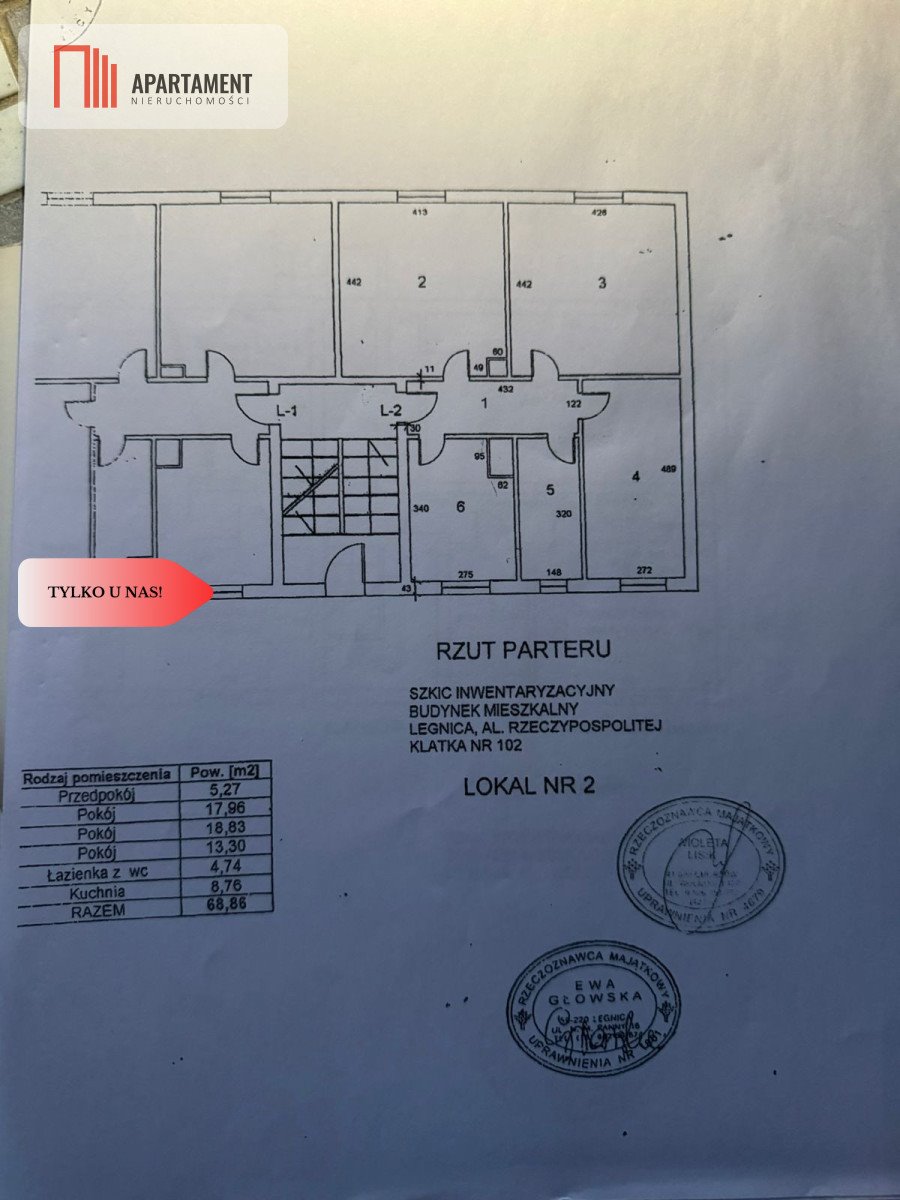 Mieszkanie trzypokojowe na sprzedaż Legnica, Rzeczypospolitej  71m2 Foto 5