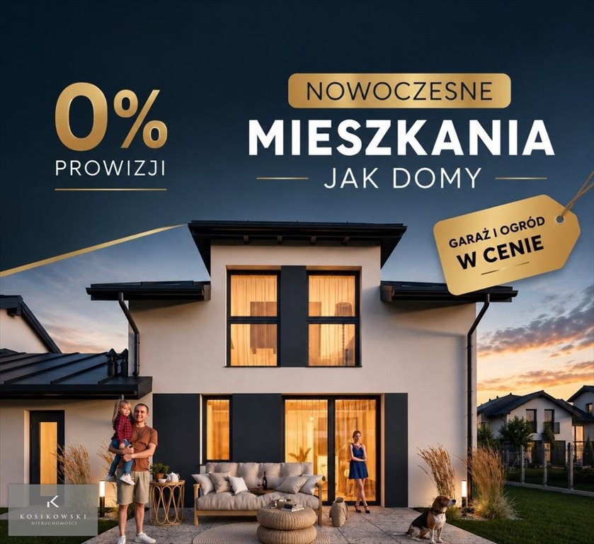 Nowoczesne dwupoziomowe mieszkanie 66,68 m² z garażem i ogrodem Rychtal, Rychtal  67m2 Foto 1