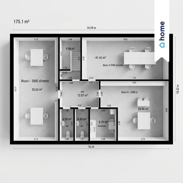 Nowoczesny lokal biurowy 39,9 m² z parkingiem w Świeciu Świecie, Bydgoska  40m2 Foto 1