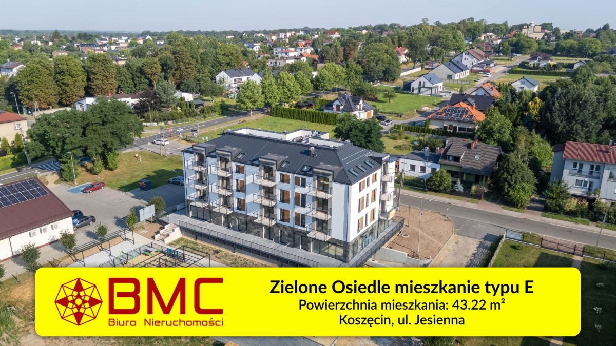 Nowoczesne 43 m² z balkonem i garażem - Koszęcin Koszęcin, Jesienna  43m2 Foto 1
